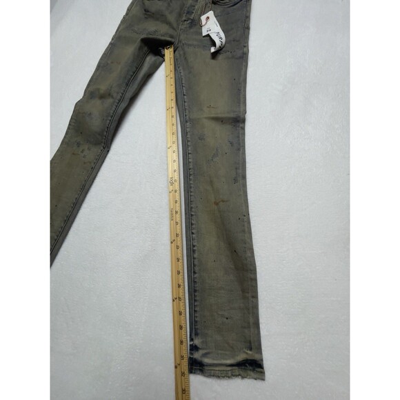 Purple-Brand P001 Slim Fit Indigo Oil Repair Men's Size 29x32 Distressed Jeans - Picture 6 of 15